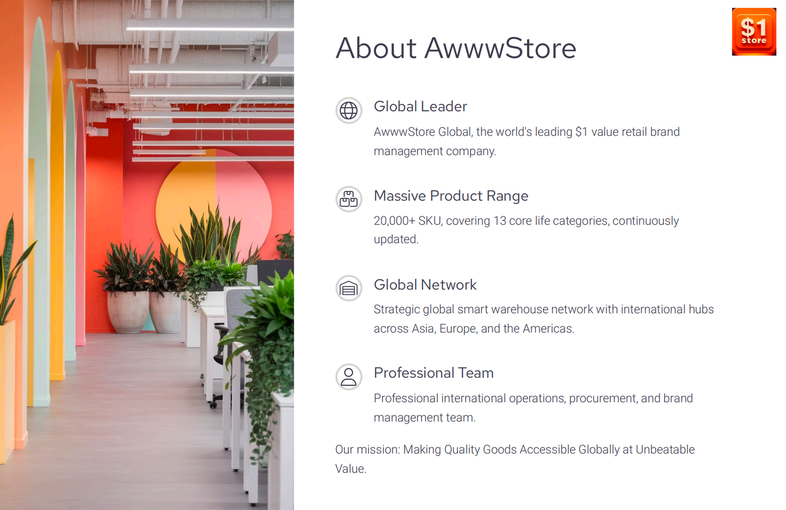 AwwwStore operation overview for buyer verification and cooperation planning